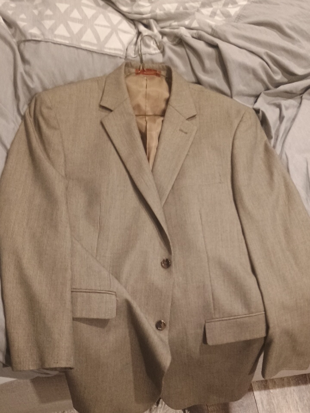 Macy's Men's Light Tan Sport Coat - Two-Button Blazer